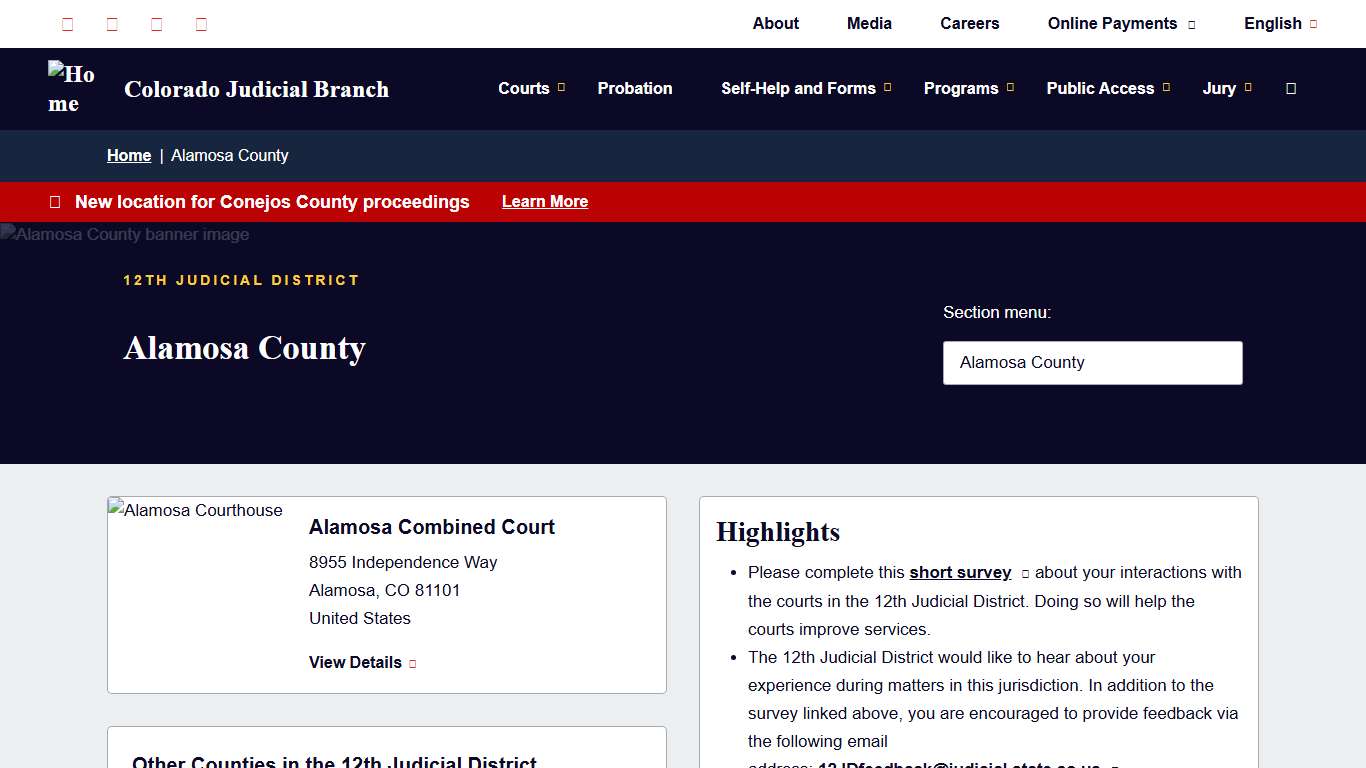 Alamosa County | Colorado Judicial Branch